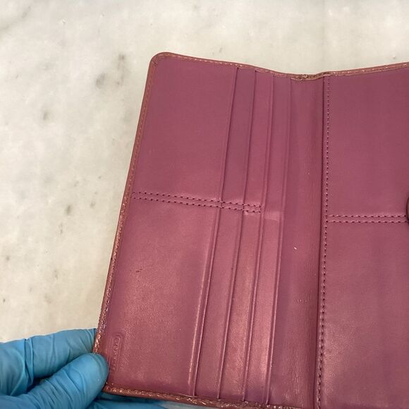 Coach Jacquard Signature Stripe Logo Full Sized Wallet - Picture 12 of 14